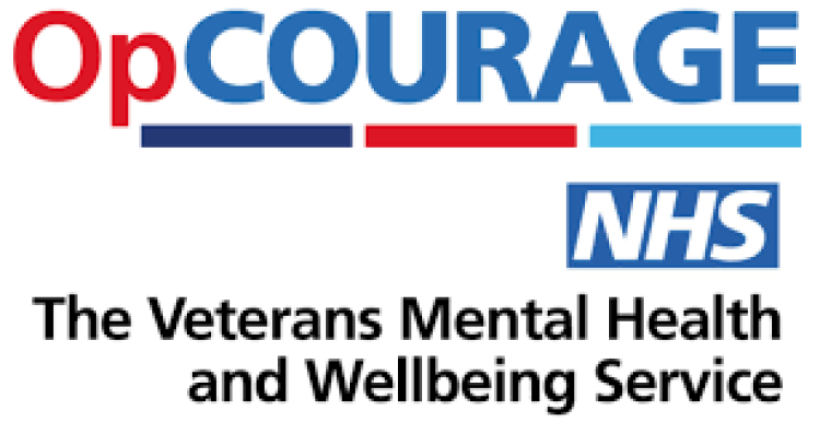 Op COURAGE NHS logo The veterans mental health and wellbeing service. 