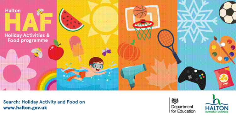 HAF Holiday activities & food programme. Search holiday activity and food. halton.gov.uk Department for Education. Halton Borough council. '