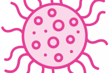 pink coronavirus icon