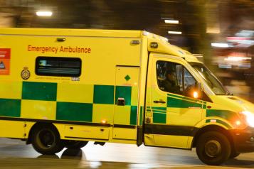 photograph of an ambulance 