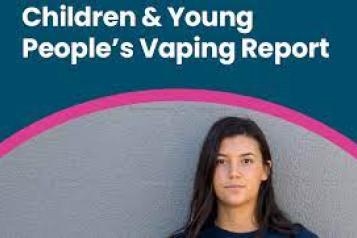 'Children & Young People's Vaping Report' Image of a young person.  
