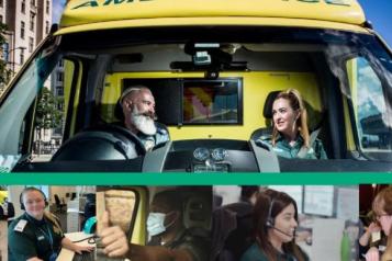 Images of North West Ambulance Service staff. 