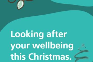 'Looking after your wellbeing this Christmas. Mersey care Foundation Trust NHS.' 