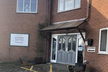 Simonsfield Care home entrance. 